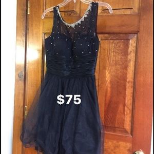 Sherri Hill short dress black with crystals